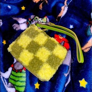 Small Green Checkered Wallet